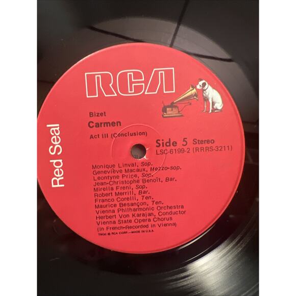 BIZET CARMEN 3-LP BOX SET EX+ VINYL + BOOK RCA RED SEAL 1964 ULTRASONIC CLEAN!! - Picture 6 of 16